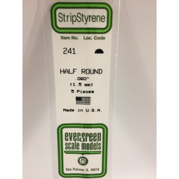 Half round 1.5x350mm Ref: 241 - Evergreen - S1370241