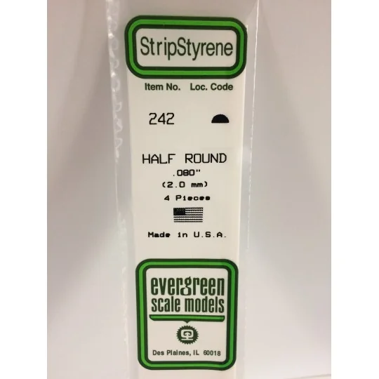 Half round 2.0x350mm Ref: 242 - Evergreen - S1370242 S1370242-Half Round 2.0x350mm Ref: 242 - Evergreen - S1370242