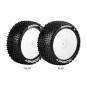 LR-T3170SWKF-E-Hornet Tires + White Front Rims 1/10 (x2) Louise RC