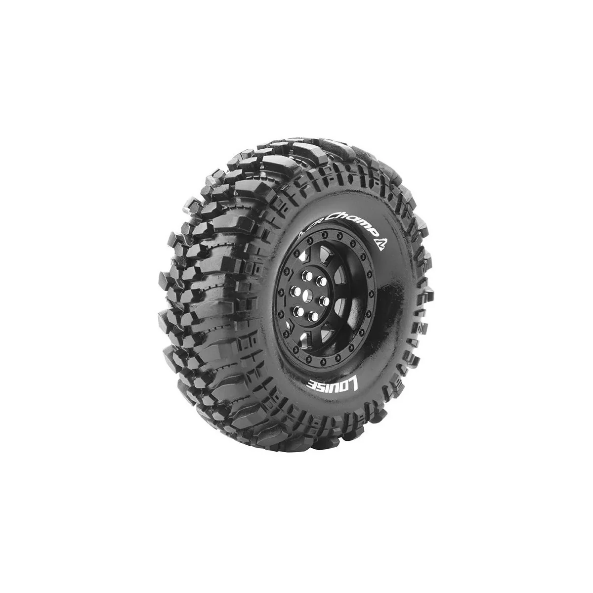 CR-Champ Tires - Rims 1.9" Black 1/10 (x2) Louise RC Louise RC L-T3231VB - 1