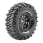 L-T3231VB-CR-Champ Tires - Rims 1.9" Black 1/10 (x2) Louise RC - L-T3231VB