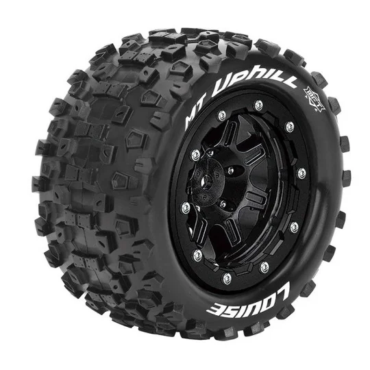 MT-Uphill Tires + Black Traxxas Maxx Rims (x2) Louise RC Louise RC L-T3330SB - 1 L-T3330SB-MT-Uphill Tires + Black Traxxas Maxx Rims (x2) Louise RC - L-T3330SB
