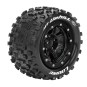 L-T3330SB-MT-Uphill Tires + Black Traxxas Maxx Rims (x2) Louise RC