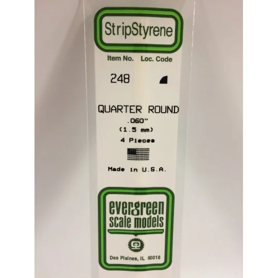 Quarter round 1.5x350mm Ref: 248 - Evergreen - S1370248 S1370248-Quarter Round 1.5x350mm Ref: 248 - Evergreen - S1370248