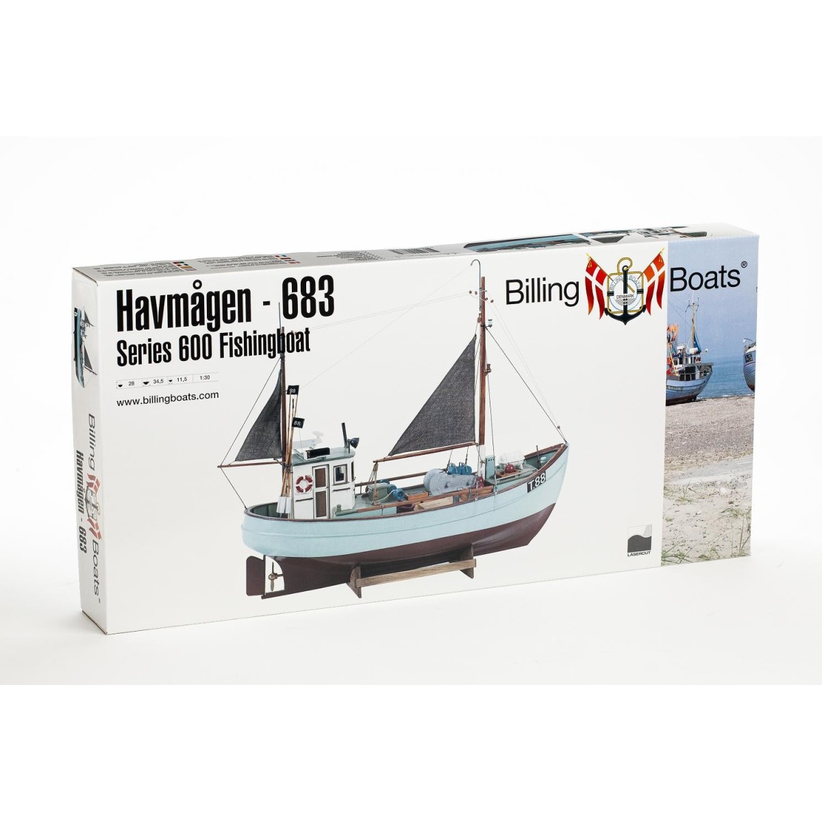 Boat to build Havmagen 683 1/30 Billing Boats S052683 - 2