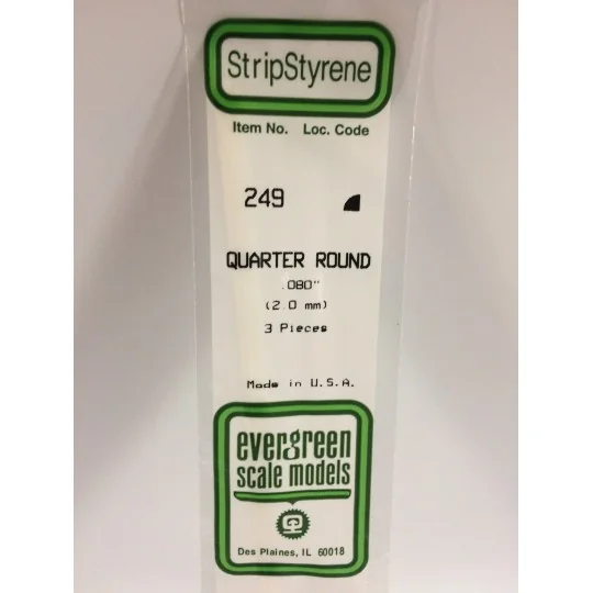 S1370249-Quart de Rond 2.0x350mm Ref : 249 - Evergreen - S1370249