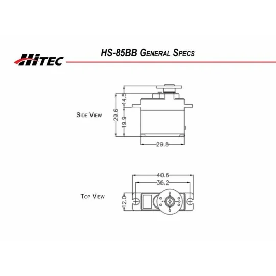 Servo mini HS-85BB Hitec Hitec 112085 - 3 112085-Servo mini HS-85BB Hitec - 112085