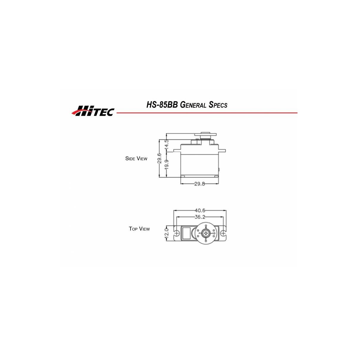 Servo mini HS-85BB Hitec Hitec 112085 - 3
