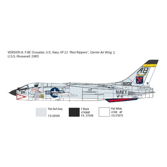 F-8E Crusader 1/72 Italeri aircraft Italeri I1456 - 4 I1456-F-8E Crusader 1/72 Italeri aircraft - I1456