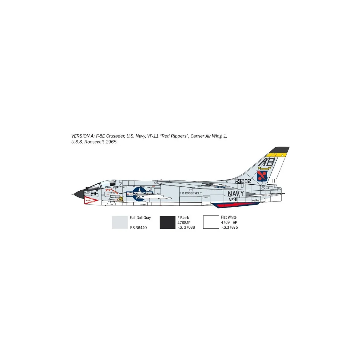Avion F-8E Crusader 1/72 Italeri Italeri I1456 - 4 Avion F-8E Crusader 1/72 Italeri Italeri I1456 - 4