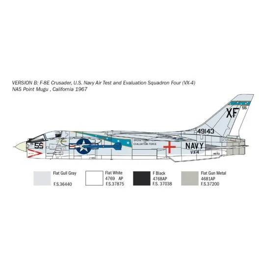I1456-Avion F-8E Crusader 1/72 Italeri - I1456