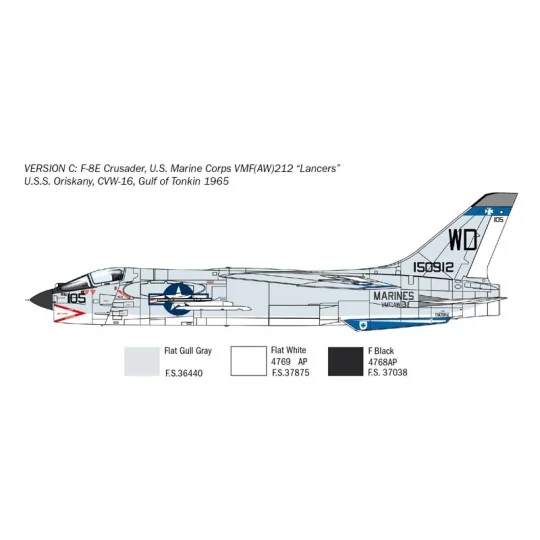 F-8E Crusader 1/72 Italeri aircraft Italeri I1456 - 6 I1456-F-8E Crusader 1/72 Italeri aircraft - I1456