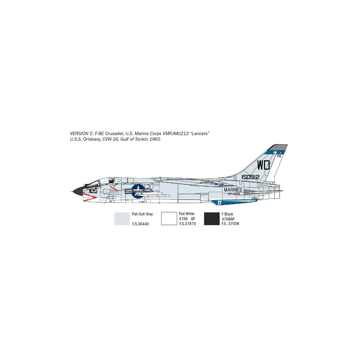 F-8E Crusader 1/72 Italeri aircraft Italeri I1456 - 6 F-8E Crusader 1/72 Italeri aircraft Italeri I1456 - 6