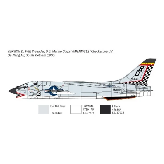 F-8E Crusader 1/72 Italeri aircraft Italeri I1456 - 7 I1456-F-8E Crusader 1/72 Italeri aircraft - I1456
