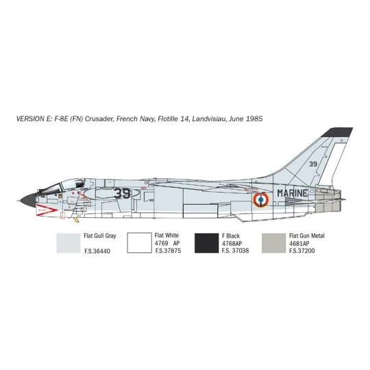 I1456-Avion F-8E Crusader 1/72 Italeri