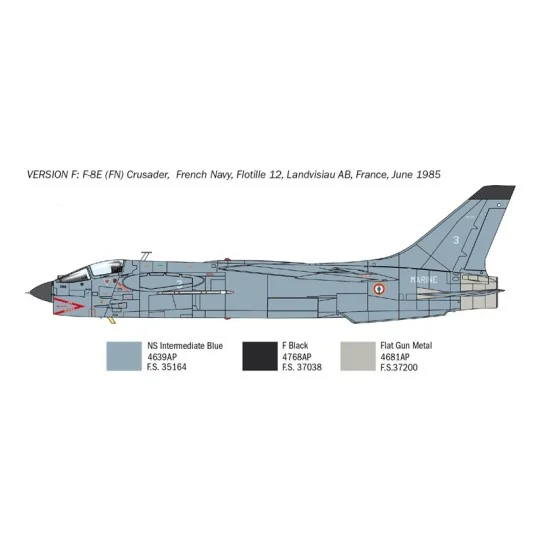 I1456-Avion F-8E Crusader 1/72 Italeri - I1456