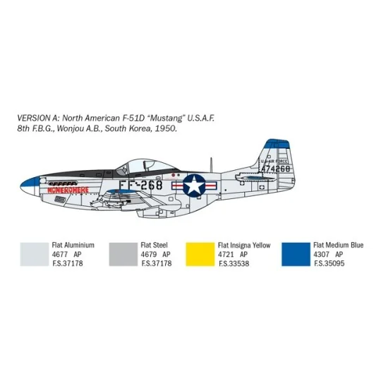 F-51D Mustang Korean War 1/72 Italeri aircraft Italeri I1452 - 4 I1452-F-51D Mustang Korean War 1/72 Italeri aircraft - I1452