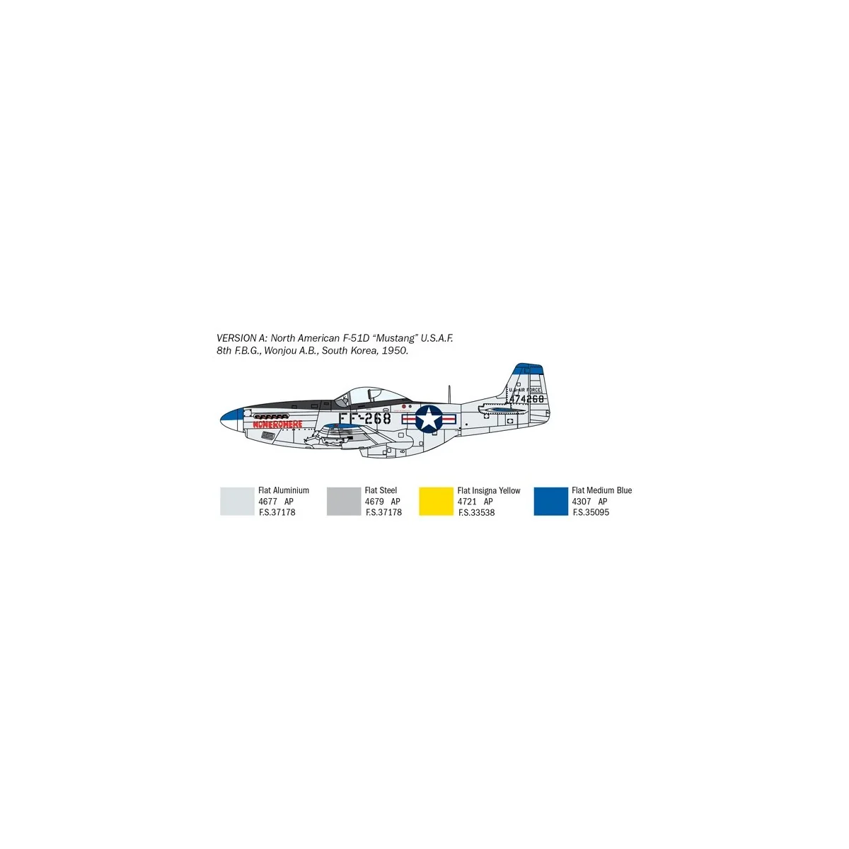 Avion F-51D Mustang Guerre de Corée 1/72 Italeri Italeri I1452 - 4