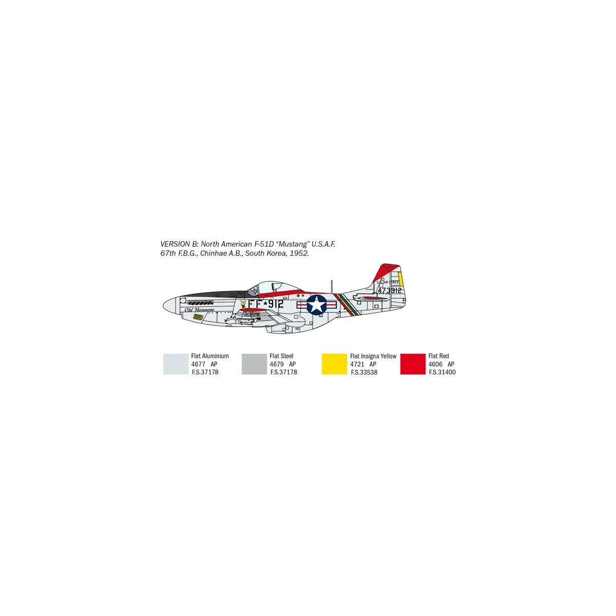 Avion F-51D Mustang Guerre de Corée 1/72 Italeri Italeri I1452 - 5