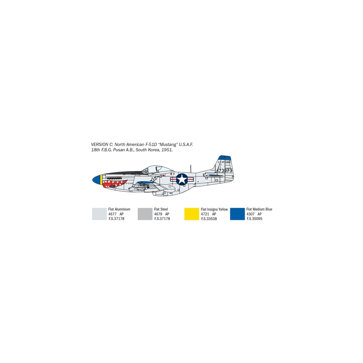 F-51D Mustang Korean War 1/72 Italeri aircraft Italeri I1452 - 6 F-51D Mustang Korean War 1/72 Italeri aircraft Italeri I1452 - 6
