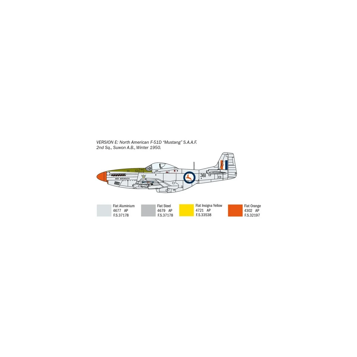 Avion F-51D Mustang Guerre de Corée 1/72 Italeri Italeri I1452 - 8