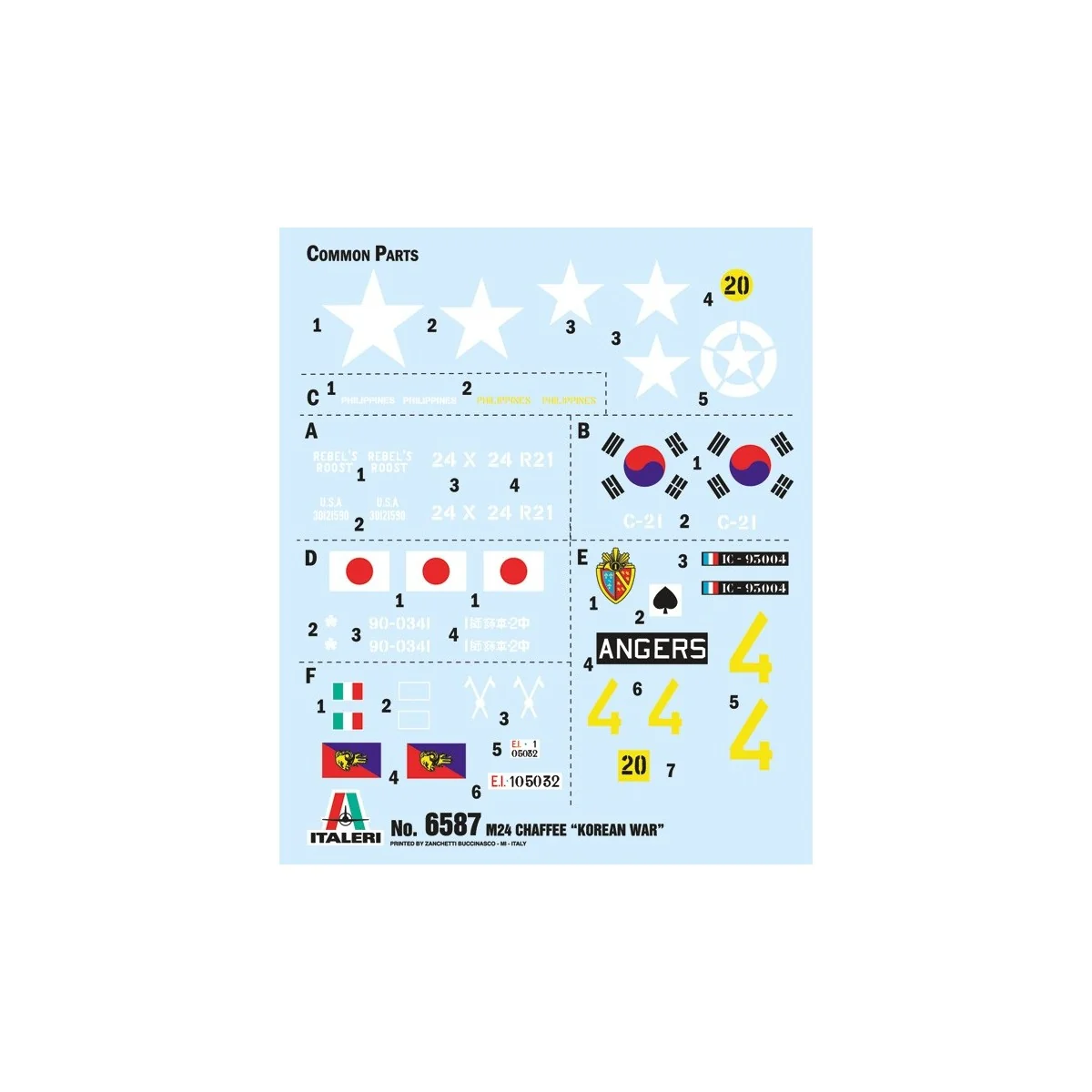 Char M24 Chaffee "Guerre de Corée" 1/35 Italeri Italeri I6587 - 3