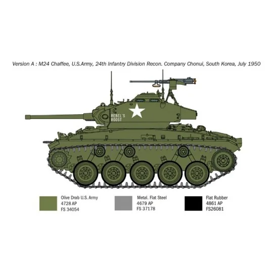 Char M24 Chaffee "Guerre de Corée" 1/35 Italeri Italeri I6587 - 4 I6587-Char M24 Chaffee "Guerre de Corée" 1/35 Italeri - I6587