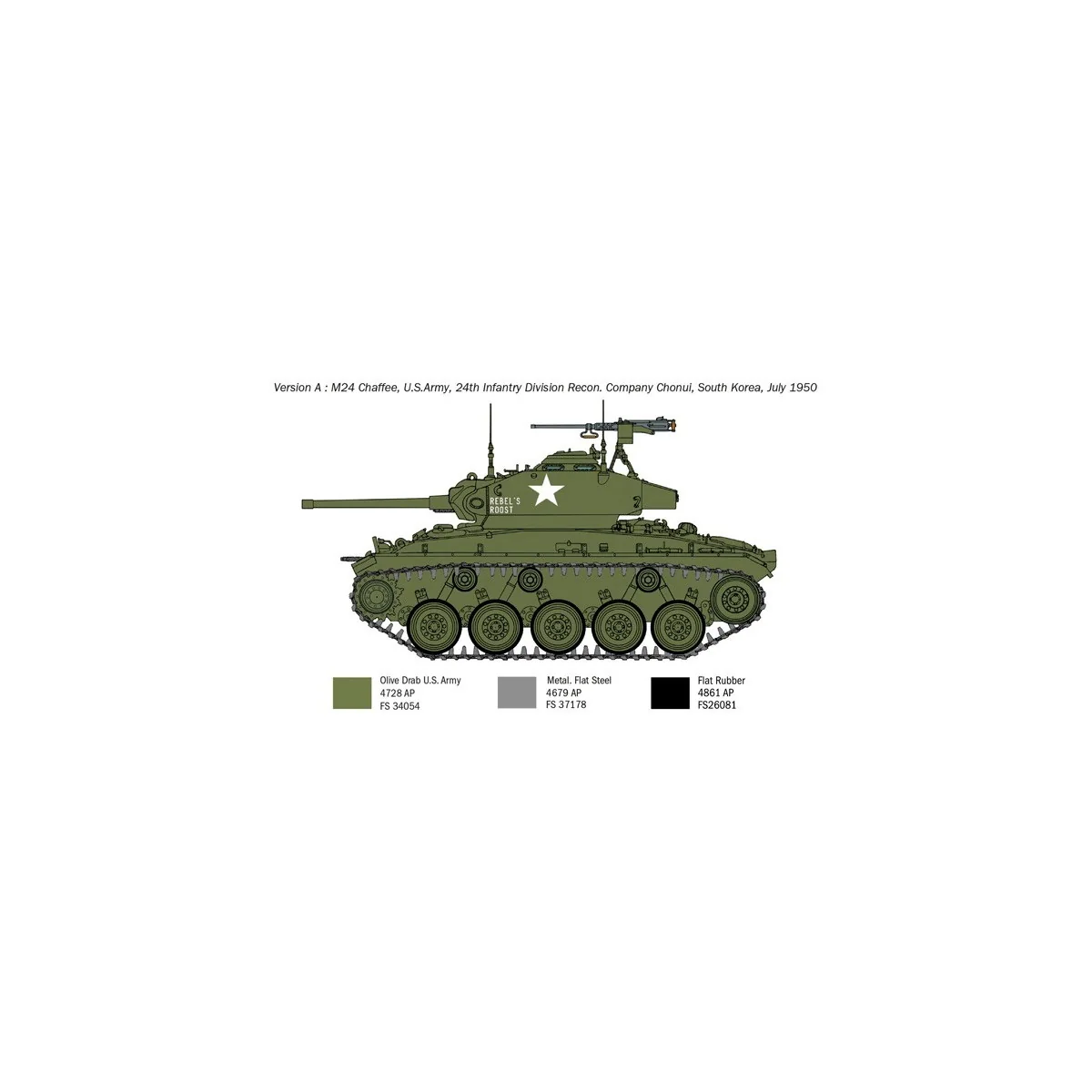 Char M24 Chaffee "Guerre de Corée" 1/35 Italeri Italeri I6587 - 4 Char M24 Chaffee "Guerre de Corée" 1/35 Italeri Italeri I6587 - 4