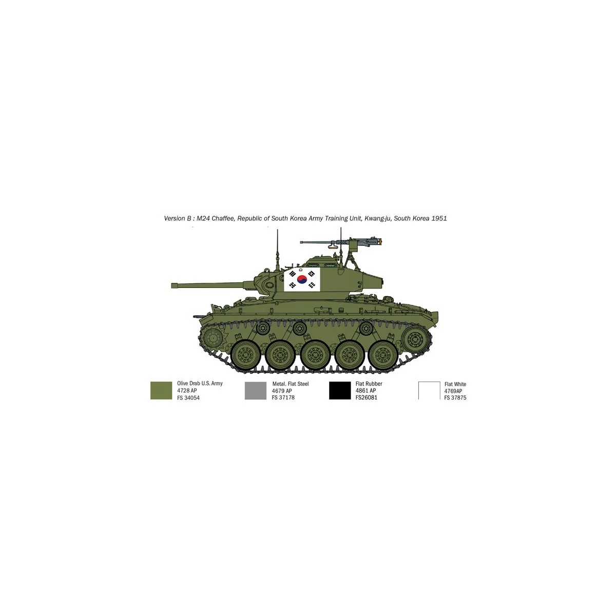 Char M24 Chaffee "Guerre de Corée" 1/35 Italeri Italeri I6587 - 5 Char M24 Chaffee "Guerre de Corée" 1/35 Italeri Italeri I6587 - 5