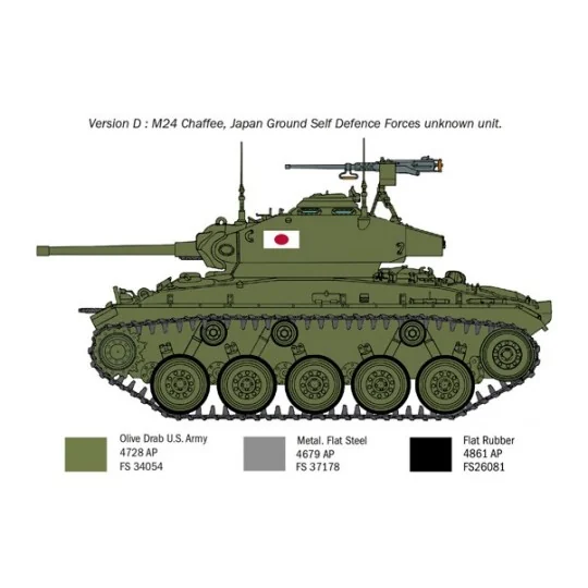 Char M24 Chaffee "Guerre de Corée" 1/35 Italeri Italeri I6587 - 7 I6587-Char M24 Chaffee "Guerre de Corée" 1/35 Italeri - I6587