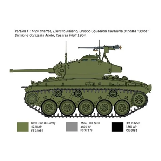 Char M24 Chaffee "Guerre de Corée" 1/35 Italeri Italeri I6587 - 9 I6587-Char M24 Chaffee "Guerre de Corée" 1/35 Italeri - I6587