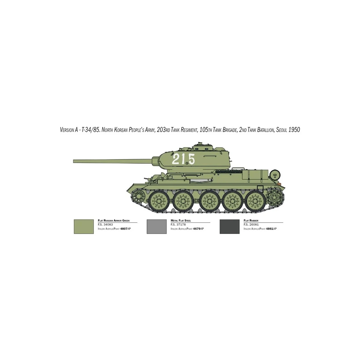 Tank T-34/85 "Korean War" 1/35 Italeri Italeri I6585 - 4