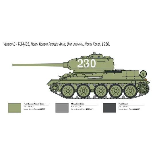 I6585-Tank T-34/85 "Korean War" 1/35 Italeri - I6585