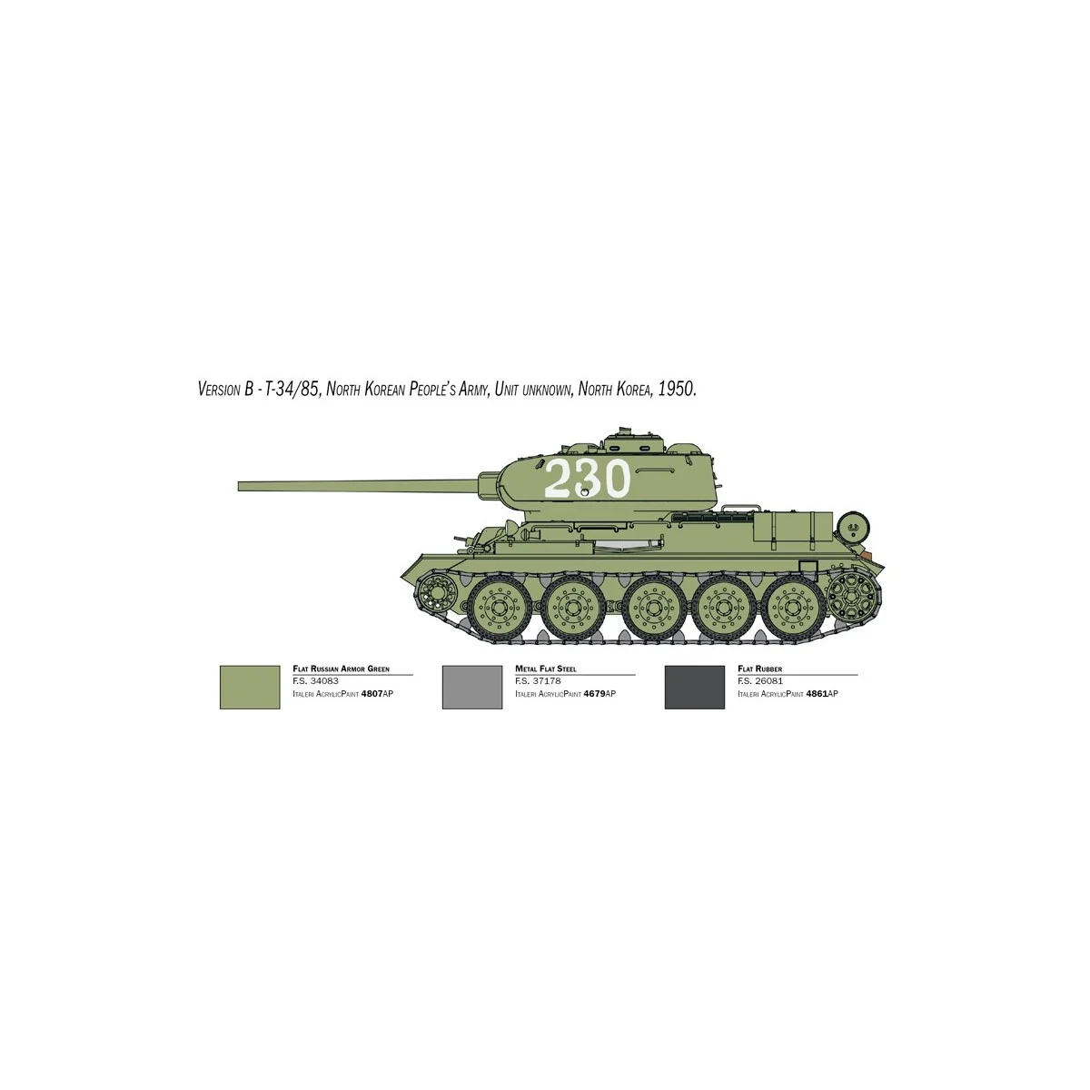 Tank T-34/85 "Korean War" 1/35 Italeri Italeri I6585 - 5