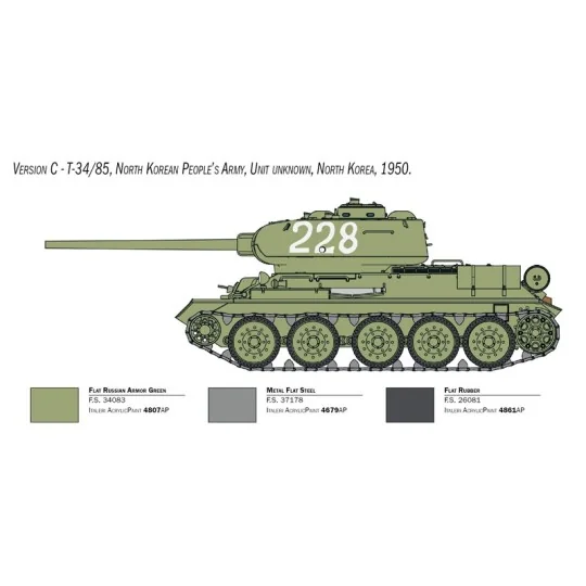 I6585-Tank T-34/85 "Korean War" 1/35 Italeri - I6585