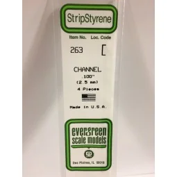 Profilé U 2.5x350mm Ref : 263 - Evergreen Evergreen S1370263 - 1