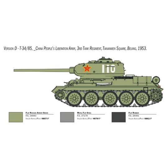 I6585-Tank T-34/85 "Korean War" 1/35 Italeri - I6585