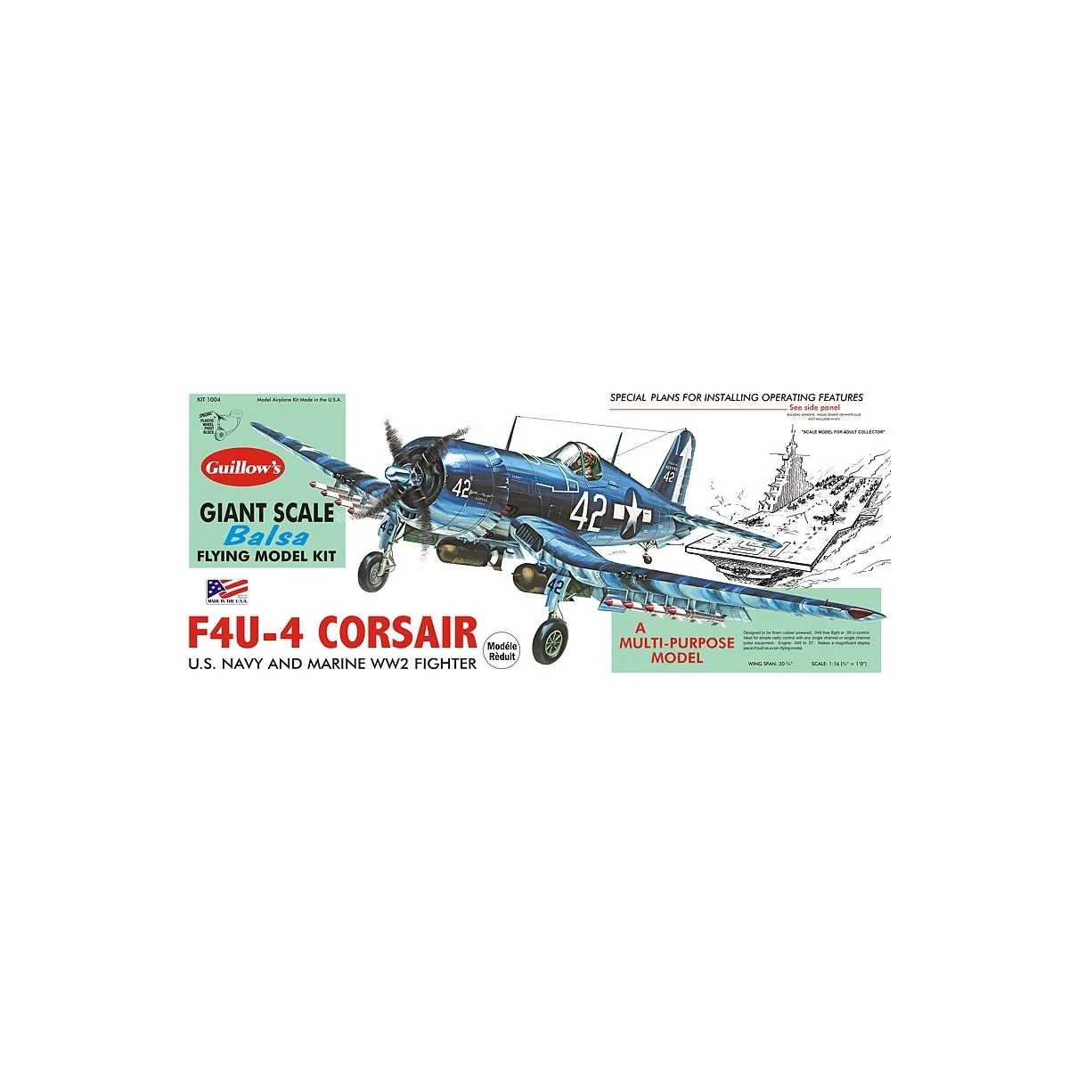 Corsair F4U-4 Guillow's Guillow's S0281004 - 1 Corsair F4U-4 Guillow's Guillow's S0281004 - 1