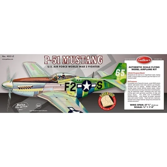P-51 Mustang Guillow's Guillow's S0280402 - 1 S0280402-P-51 Mustang Guillow's - S0280402