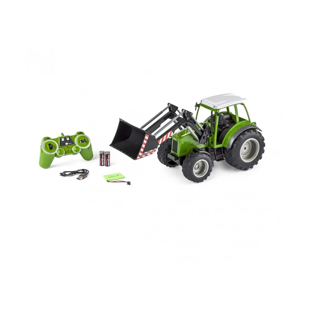 Green tractor with front bucket 1/16 RTR Carson Carson 500907347 - 1