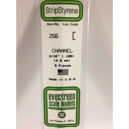 Profiled U 4.8x350mm Ref: 266 - Evergreen - S1370266