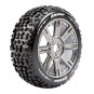 LR-T3108SBC-Tires B-Mazinger + Rims beats Chrome Black 1/8 (x2) Louise RC