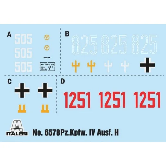 I6578-Tank Panzer IV Ausf.H 1/35 Italeri