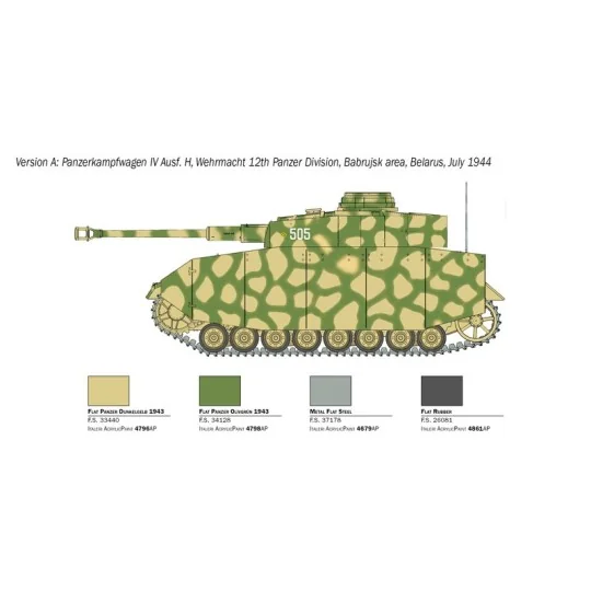 Tank Panzer IV Ausf.H 1/35 Italeri Italeri I6578 - 4 I6578-Tank Panzer IV Ausf.H 1/35 Italeri - I6578