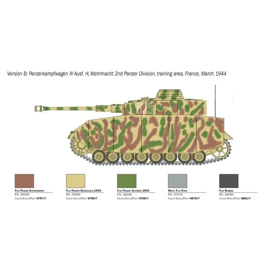 Tank Panzer IV Ausf.H 1/35 Italeri Italeri I6578 - 5 I6578-Tank Panzer IV Ausf.H 1/35 Italeri - I6578