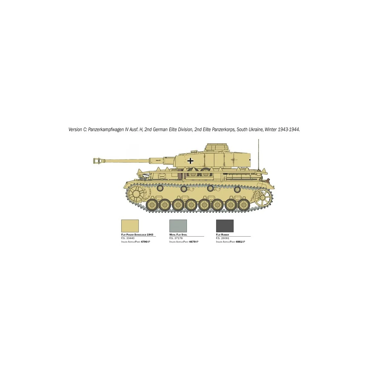 Tank Panzer IV Ausf.H 1/35 Italeri Italeri I6578 - 6 Tank Panzer IV Ausf.H 1/35 Italeri Italeri I6578 - 6