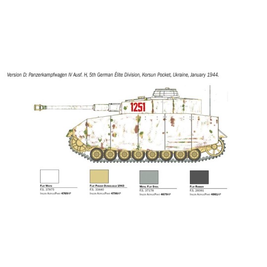 I6578-Char Panzer IV Ausf.H 1/35 Italeri
