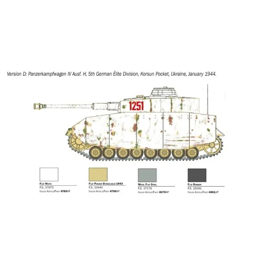 Tank Panzer IV Ausf.H 1/35 Italeri Italeri I6578 - 7 I6578-Tank Panzer IV Ausf.H 1/35 Italeri - I6578