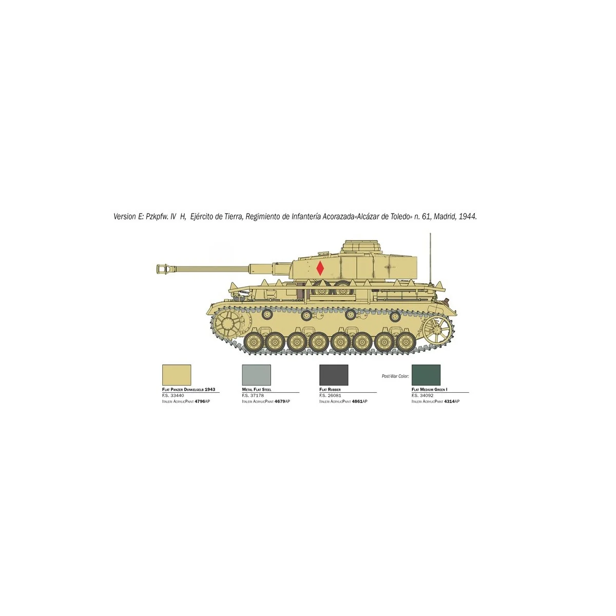 Char Panzer IV Ausf.H 1/35 Italeri Italeri I6578 - 8 Char Panzer IV Ausf.H 1/35 Italeri Italeri I6578 - 8