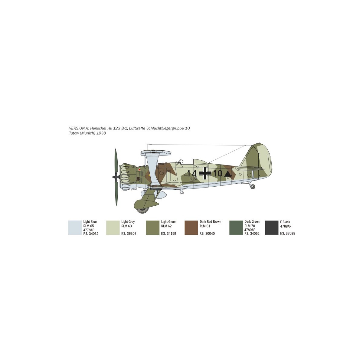 Aircraft Henschel Hs123 1/48 Italeri Italeri I2819 - 4